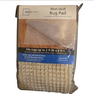 Mainstays Cream Non-Slip Rug PadCut To Fit NWT